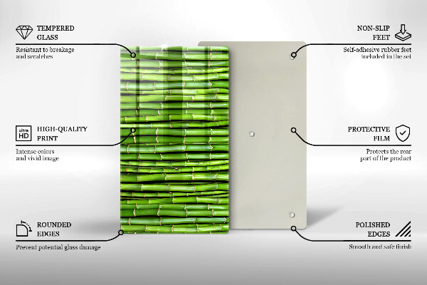 Tábua de cortar de vidro Bambus da natureza