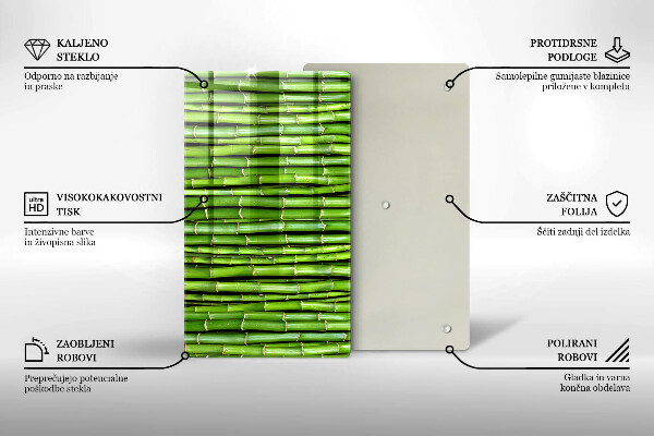 Tábua de cortar de vidro Bambus da natureza