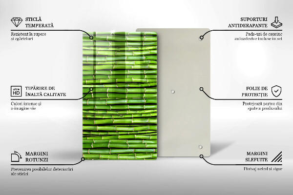 Tábua de cortar de vidro Bambus da natureza