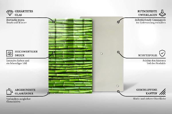 Tábua de cortar de vidro Bambus da natureza