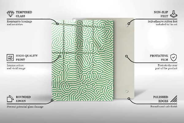 Tábua de cortar de vidro Bambus da natureza