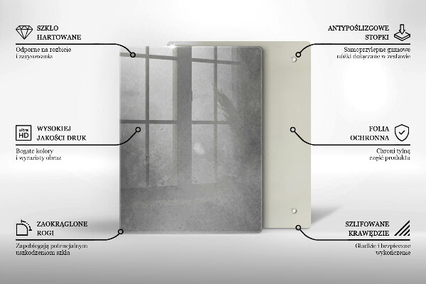 Tábua de corte de vidro A natureza planta musgo