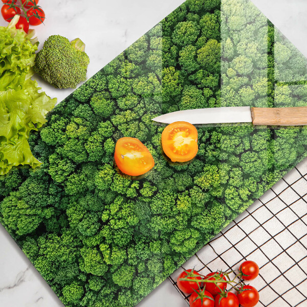 Tábua de corte de vidro A natureza planta musgo