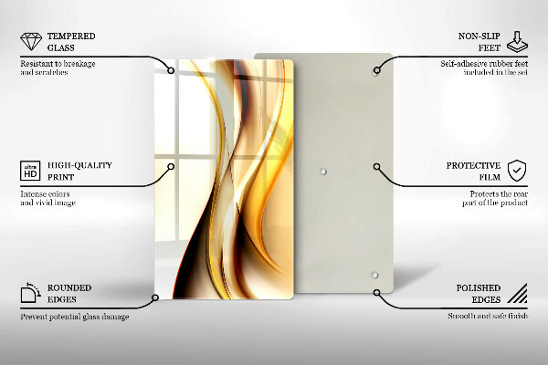 Tábua para corte Linhas de fumaça abstratas