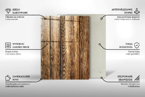Tábua de corte de vidro Flores nas tábuas