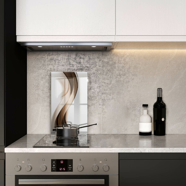 Tábua de vidro Linhas marrons abstratas