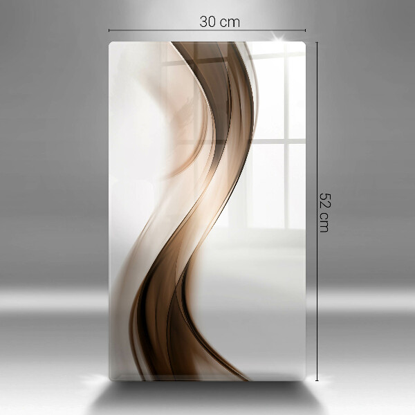 Tábua de vidro Linhas marrons abstratas