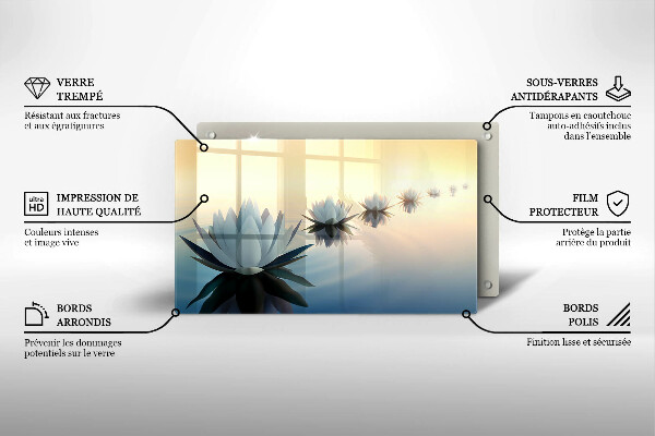 Tábua para corte Flores de nenúfar