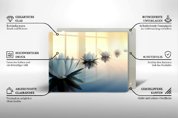 Tábua para corte Flores de nenúfar