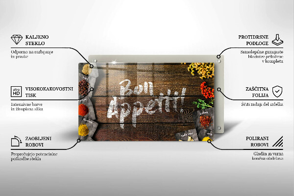 Tábua corte Placa de Bon Appetit nos painéis