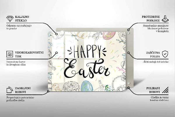 Tábua de corte Inscrição de Feliz Páscoa