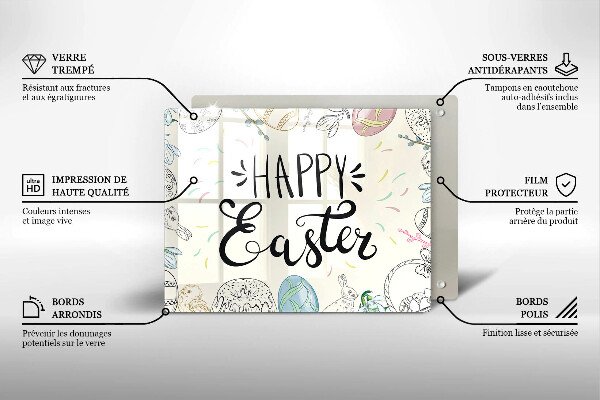 Tábua de corte Inscrição de Feliz Páscoa