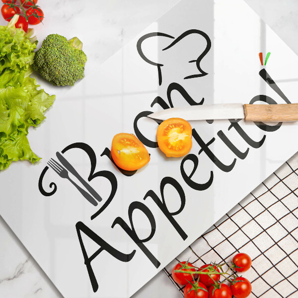 Tábua de cortar A inscrição Buon Appetito!