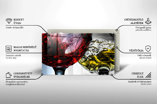 Tábua para cozinha Taças de vinho