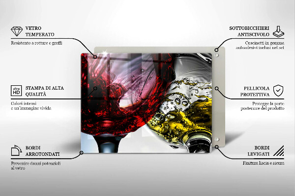 Tábua para cozinha Taças de vinho