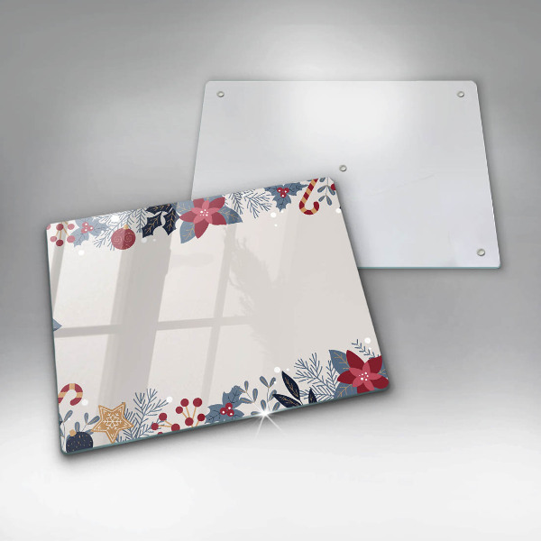 Tábua de vidro decorações de Natal