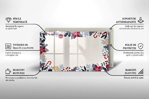 Tábua de vidro decorações de Natal