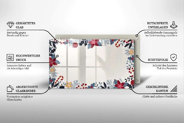 Tábua de vidro decorações de Natal