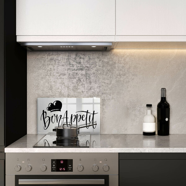 Tábua de cortar alimentos A inscrição Bon Appetit