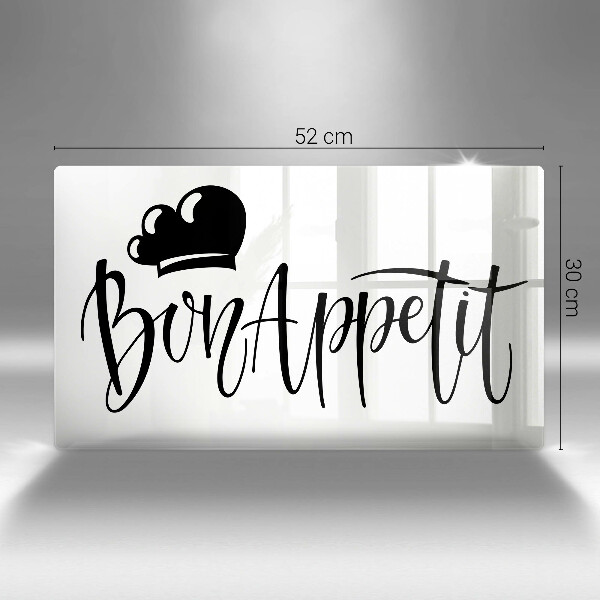 Tábua de cortar alimentos A inscrição Bon Appetit