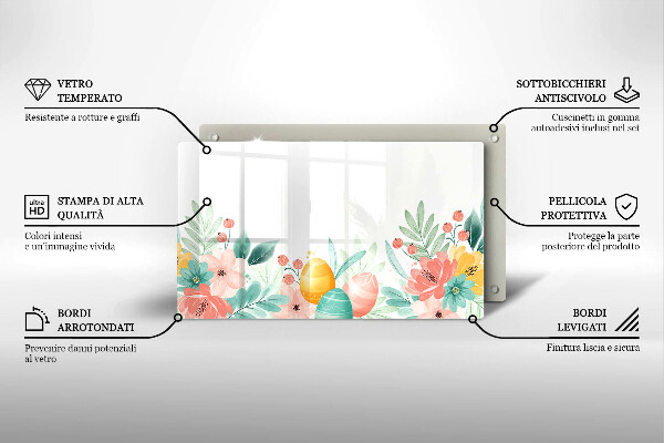 Tábua para cozinha ovos de páscoa