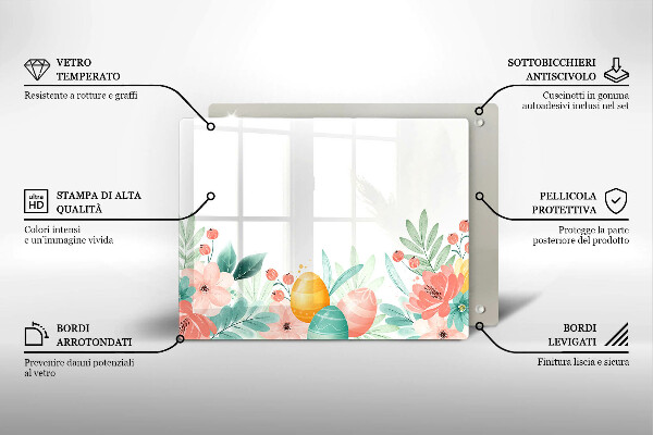 Tábua para cozinha ovos de páscoa