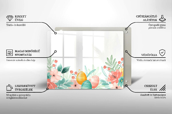 Tábua para cozinha ovos de páscoa