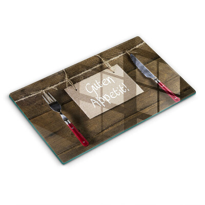 Tábua de cortar alimentos Placa Guten Apetit nos painéis