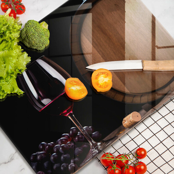 Tábua corte Um barril de vinho em um copo