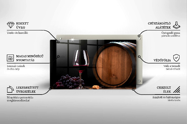 Tábua corte Um barril de vinho em um copo