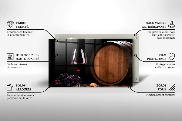 Tábua corte Um barril de vinho em um copo