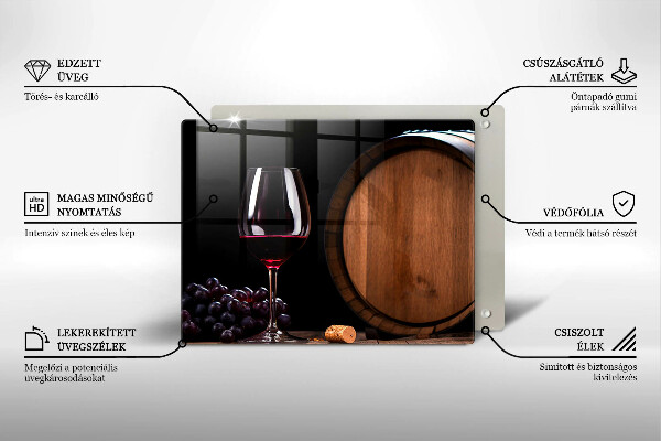 Tábua corte Um barril de vinho em um copo