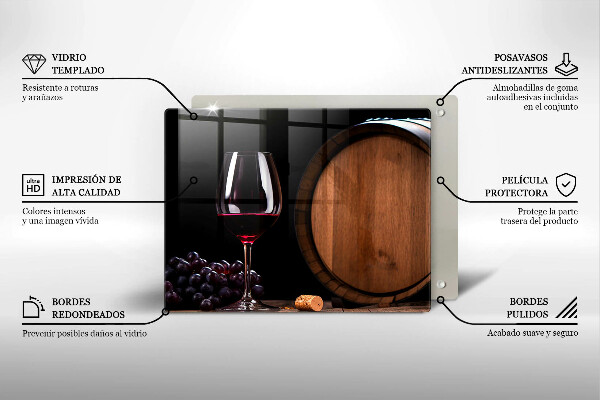 Tábua corte Um barril de vinho em um copo