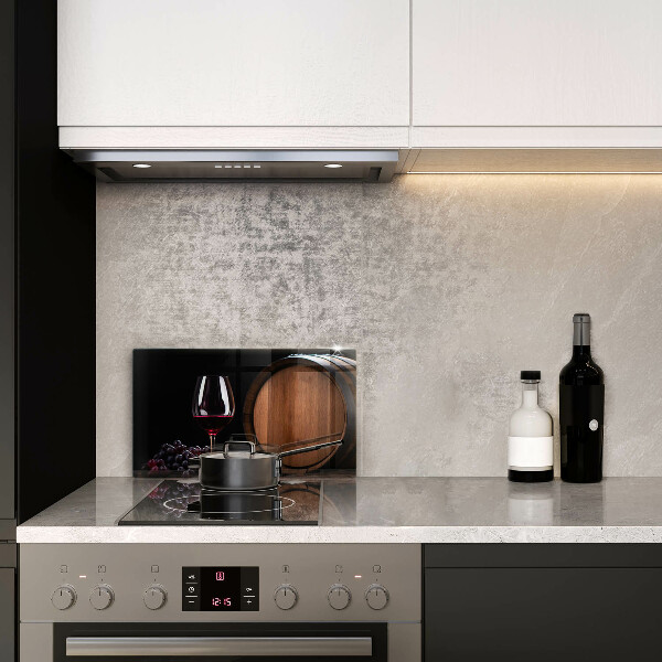 Tábua corte Um barril de vinho em um copo