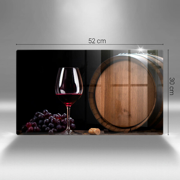 Tábua corte Um barril de vinho em um copo