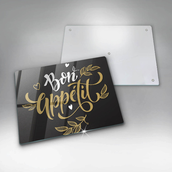 Tábua para corte A inscrição Bon Appetit