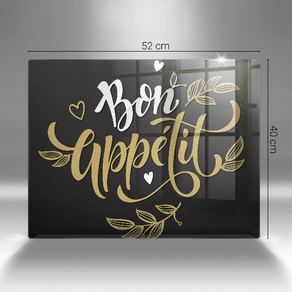 Tábua para corte A inscrição Bon Appetit