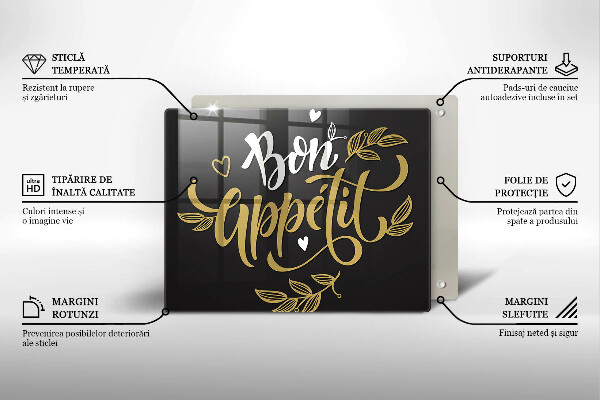 Tábua para corte A inscrição Bon Appetit