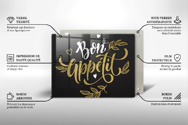 Tábua para corte A inscrição Bon Appetit