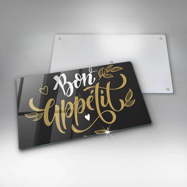 Tábua para corte A inscrição Bon Appetit