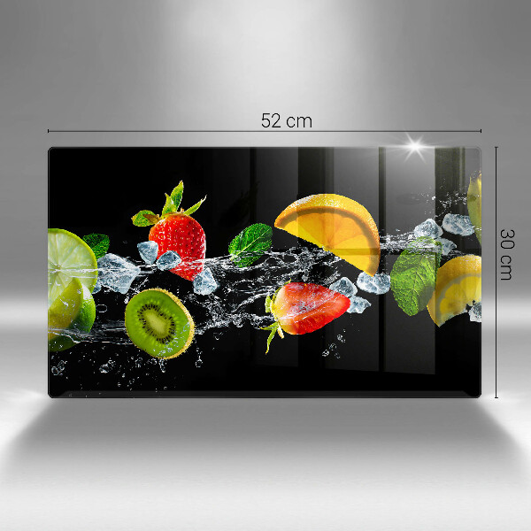 Tábua de cortar de vidro Fruta na água