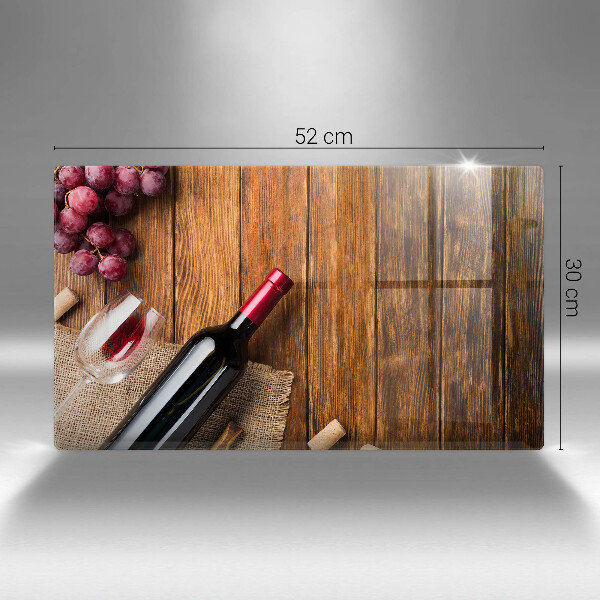 Tábua de corte Uma garrafa de vinho tinto