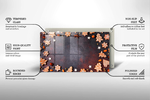 Tábua de cortar Biscoitos de gengibre de Natal