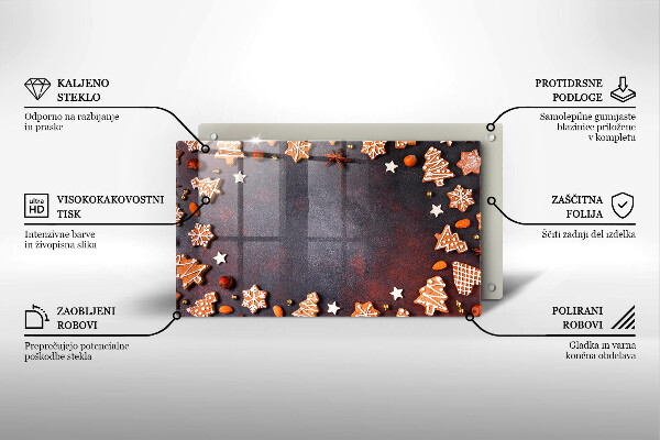 Tábua de cortar Biscoitos de gengibre de Natal