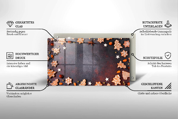 Tábua de cortar Biscoitos de gengibre de Natal