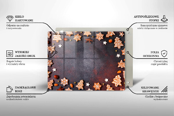 Tábua de cortar Biscoitos de gengibre de Natal