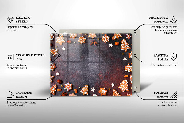 Tábua de cortar Biscoitos de gengibre de Natal