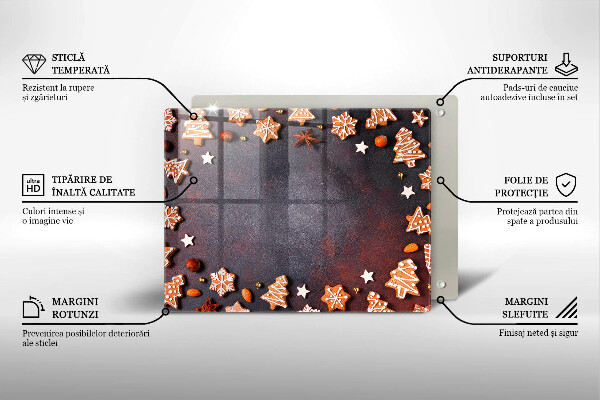 Tábua de cortar Biscoitos de gengibre de Natal