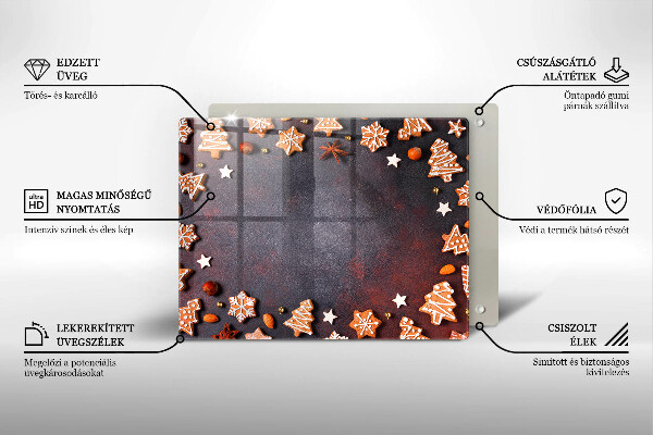 Tábua de cortar Biscoitos de gengibre de Natal