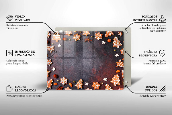 Tábua de cortar Biscoitos de gengibre de Natal